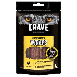 Crave Protein Wrap snacks para cães - Pack económico: frango (10 x 50 g)