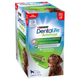 Purina Dentalife Active Fresh snacks dentais para cães de porte grande  - Pack económico: 36 barritas