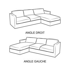 Interieurs Sofá-cama de canto, em veludo, com espuma, Timor