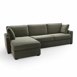 Interieurs Sofá-cama de canto, em veludo, Bultex, Timor