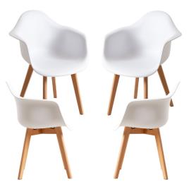 Presentes Miguel - Pack 4 Cadeiras Belu - Branco