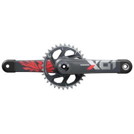 Sram Pedaleira De Montagem Direta X01 Eagle Boost Dub 175 mm Black / Red