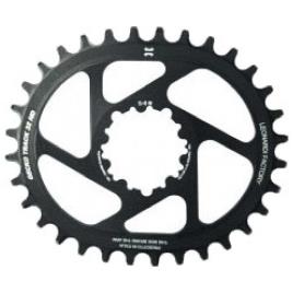 Leonardi Racing Montagem Direta Gecko Track Sram Gxp 6 Mm Desvio Oval Anel De Corrente 34t Black