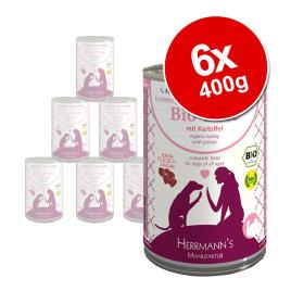 Herrmann's Menü Classic sem cereais 6 x 400 g - Bio Vaca com bio batata-doce