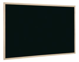 Quadro de Giz Basic Moldura Natural (90X60CM, PRETO)