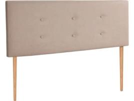 Cabeceira de Cama DHOME com Pernas (Bege - Tecido - 135 x 5 x 105 cm)