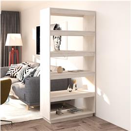 vidaXL Estante/divisória 80x35x167 cm pinho maciço branco