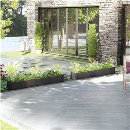 vidaXL Vasos/floreiras de jardim 2 pcs 200x31x31 cm pinho maciço cinza