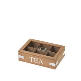 CAIXA PARA CHA COM DIVISÓRIAS 24X16.5X7CM