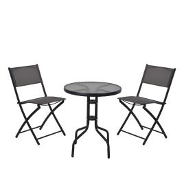 MESA REDONDA Ø60X71CM + 2 CADEIRAS 41X45X81CM