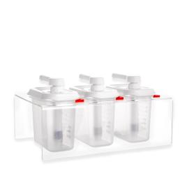 ARAVEN DISPENSADOR DE MOLHOS COM BASE 3X1.5L 38X22.5X19.5CM