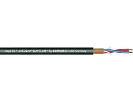 Cabo Microfone SOMMER CABLE 2x0.22 100m bk Stage 22