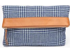 Mala BI-JOY Clutch Príncipe de Gales Tecido Mulher (Azul)