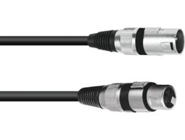 Cabo XLR OMNITRONIC 3pin 0.5m bk