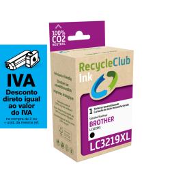 RECYCLECLUB Tinteiro Remanufaturado Compatível com Brother 3219XL, Embalagem Individual, Preto, K20780RC