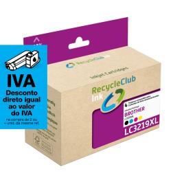 RECYCLECLUB Tinteiro Remanufaturado Compatível com Brother 3219XL, Pack 4, Preto, Amarelo, Azul e Magenta, K10535RC