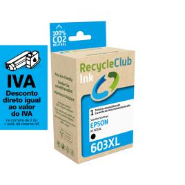 RECYCLECLUB Tinteiro Remanufaturado Compatível com Epson 603XL, Embalagem Individual, Preto, K20807RC