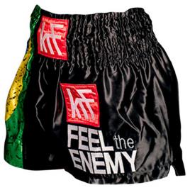 Krf Feel The Enemy Calções Thai Brasil M Black / Green / Yellow