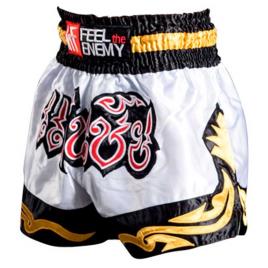 Krf Feel The Enemy Calções Thai Champion S White / Gold