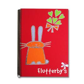 Office Caderno Espiral Capa Dura Flutterbys A4 Quadriculado 80 Fls