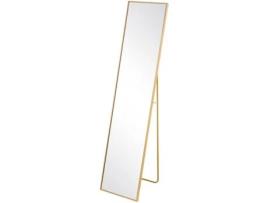Espelho LOLAHOME Cheval Dourado (151x35 cm - Alumínio)