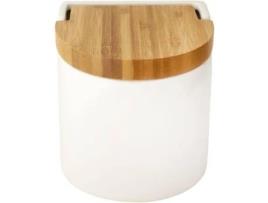 Saleiro KOOK TIME Branco (Cerâmica, Bambu - 11.7x11.5x11.3 cm)