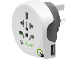 Adaptador de Viagem Q2-POWER 1.100160 Australia  Branco