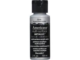 Tinta Acrílica AMERICANA Metallic Prateado (59 ml)