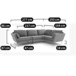 La Redoute Interieurs Sofá de canto XL, em veludo, Topim 