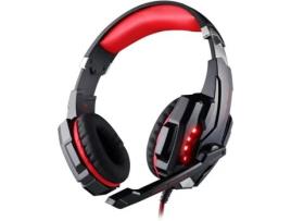 Auscultadores Gaming KOTION G9000-red (On Ear - Microfone - Preto e Vermelho)