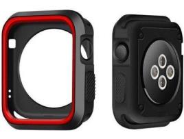 Capa Apple Watch Series 4 G4M 44mm Preto, Vermelho