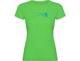 T-shirt para Mulher KRUSKIS Skate Estella Verde para Outdoor (L)