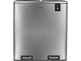 Caixote do Lixo LES COLLECTORS N°904 (Prateado - Aço Inoxidável - 2 x 30 L)