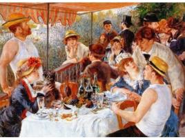 Tela Pintada LEGENDARTE Almoço na Festa dos Barqueiros - Pierre Auguste Renoir (50x70cm)