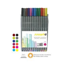 Marcador Fineliner 0.5mm Smartd Pack 12 Cores Sortidas