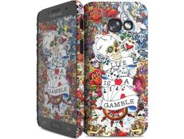 Capa Samsung Galaxy A3 2017 I-PAINT Tattoo Multicor