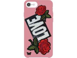Capa iPhone 6, 6s, 7, 8 SBS Love Patch Rosa