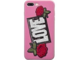Capa iPhone 6 Plus, 6s Plus, 7 Plus, 8 Plus SBS Love Patch Rosa