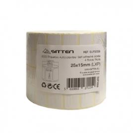 SITTEN ETIQUETAS AUTOCOLANTES ROLO 25X15MM 3000UNID PACK 4