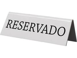 Conjunto de 5 Marcadores de Mesa  Reservado Branco