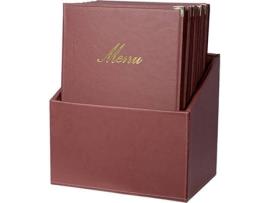 Conjunto Caixa + 20 Capas de Menu A4  Classic Bordeaux