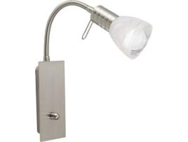 Candeeiro de Parede EGLO Prince 1 86428 (E14 - 1 x 40 W - Aço e Vidro)