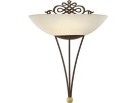 Candeeiro de Parede  Mestre 86715 (E27 - 1 x 60 W - Aço e Vidro)