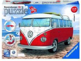 Puzzle 3D RAVENSBURGER Carrinha Pão de Forma Volkswagen (Idade Mínima: 10 - 162 Peças)