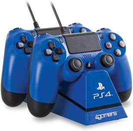 Estação de Carregamento PS4 4GAMERS Twin Play n' Charge Azul  