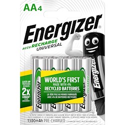 Pack 4 pilhas RECARREGÁVEIS HR06 AA