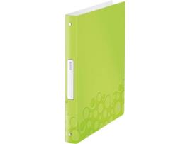 Dossier 4 argolas  WOW 25 mm Verde (A4 - Capacidade: 200 folhas)