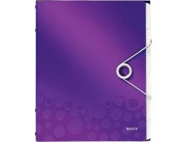 Pasta Organizadora  WOW 6 separadores Roxo (A4 - Capacidade: 200 folhas)