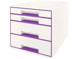 Arquivador  WOW Cube 4 Gavetas Roxo (27 x 28.7 x 36.3 cm)