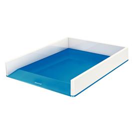 LEITZ Tabuleiro de Secretária WOW Dual Colour, A4-C4, Poliestireno, Branco e Azul